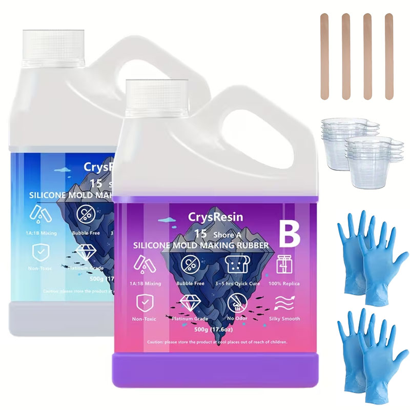 Resin Kit Cast - 500ml 2 Bottles Liquid Silicone for