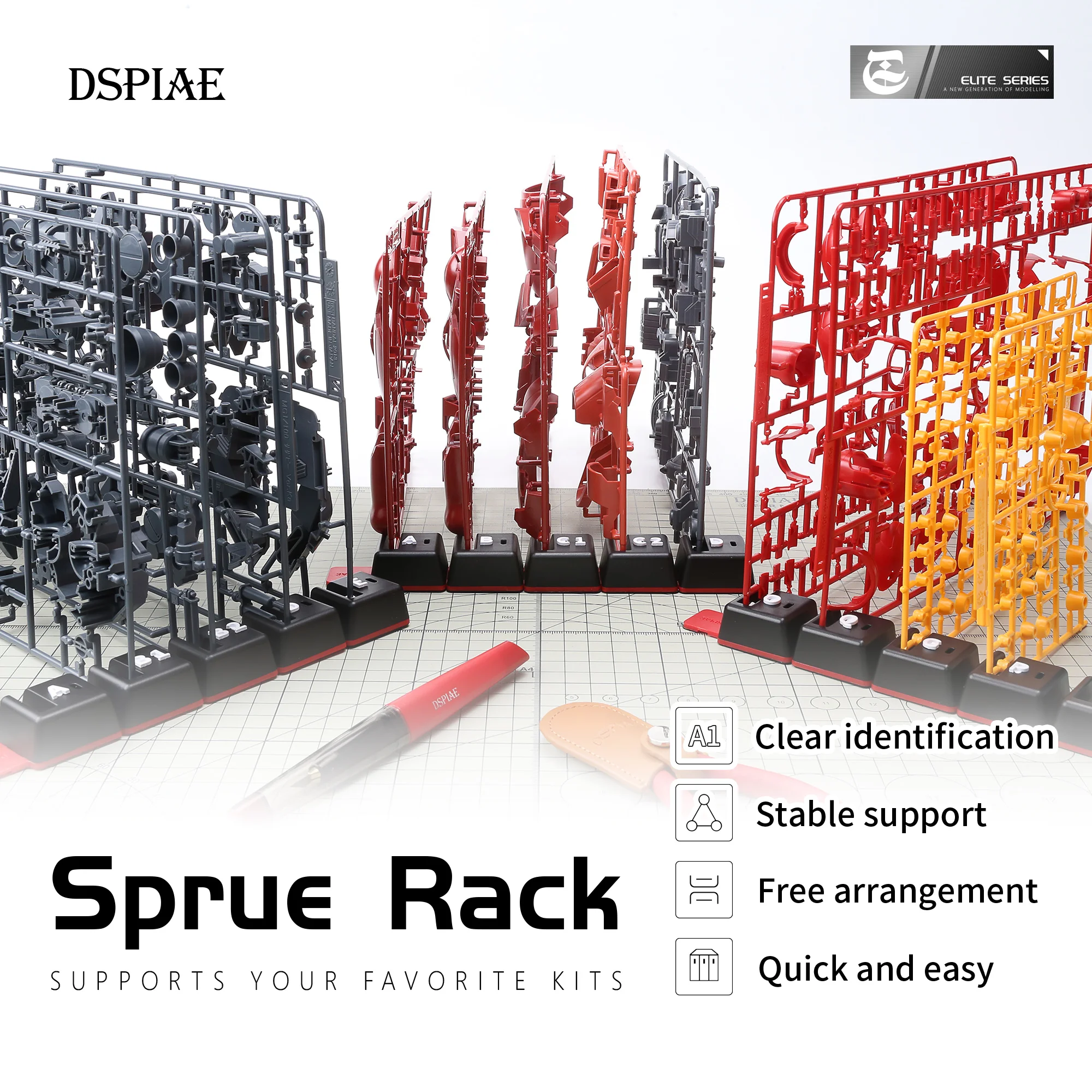DSPIAE PT‑SR Sprue Rack Stand  - Model Kit Runner Organizer 评论和价格