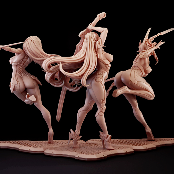 1/24  (3 people) Resin model c - Model Kit Waifu 评论和价格