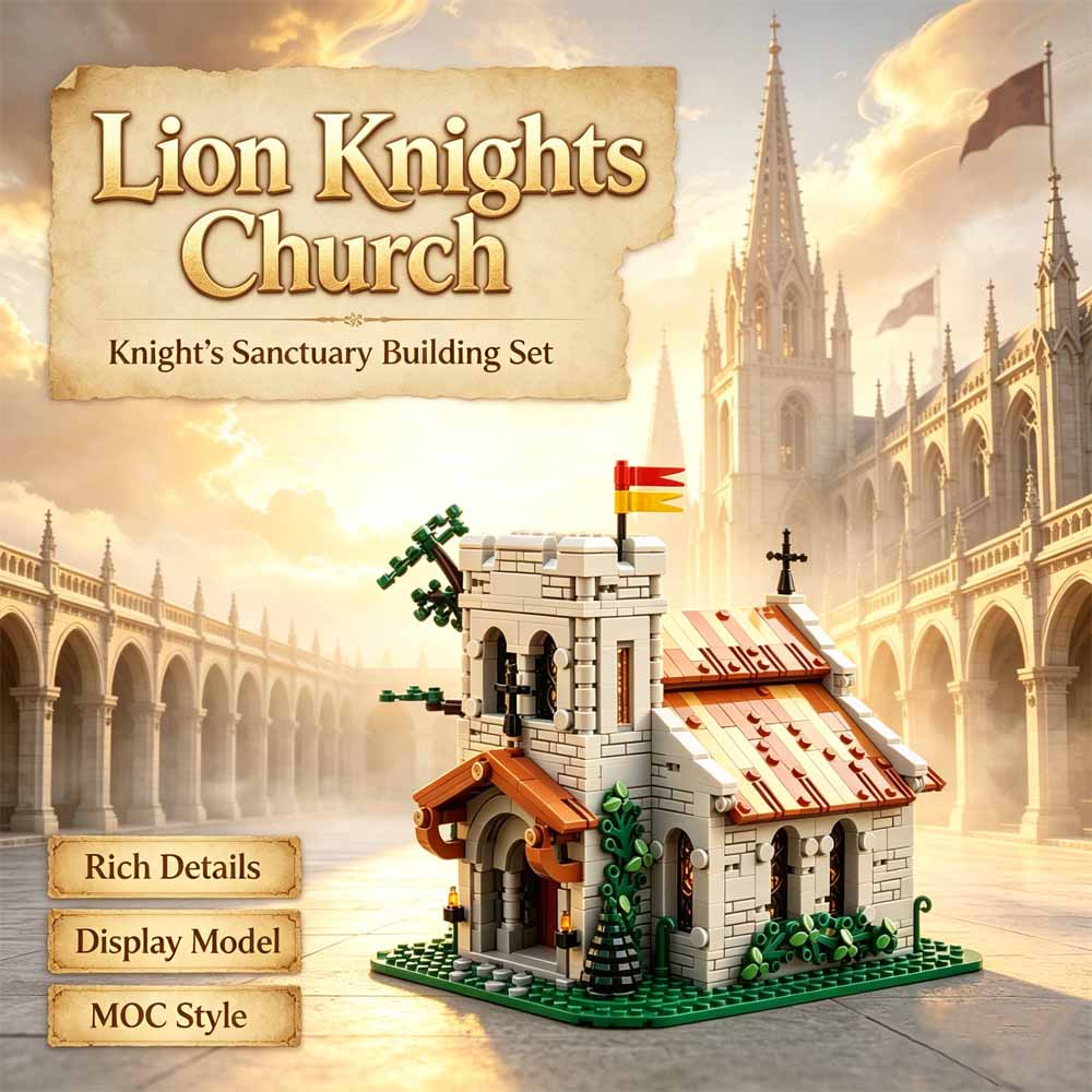 Medieval Lion Knights Church B - Model Kit Knight 评论和价格