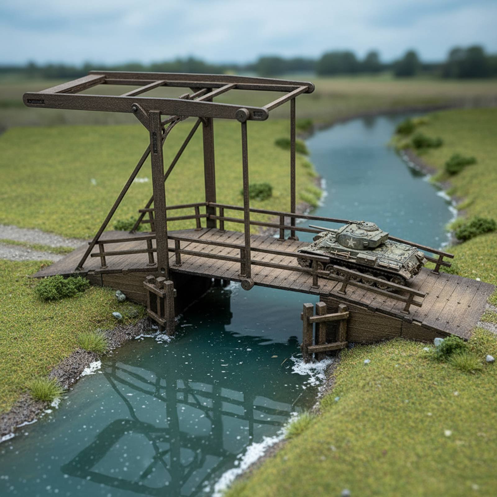 WW2 Display Scene Bridge Handm - Model Kit Ww2 评论和价格
