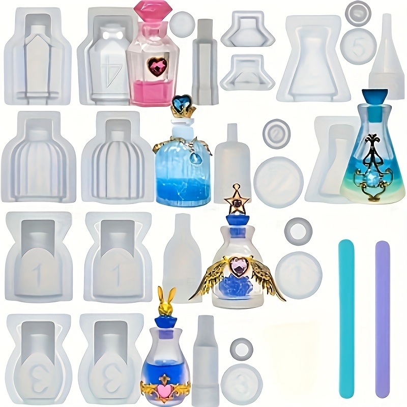 A Set Of 5 Perfume Bottle Resi - Resin Kit Cast 评论和价格
