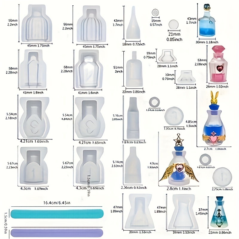 A Set Of 5 Perfume Bottle Resi - Resin Kit Cast 评论和价格
