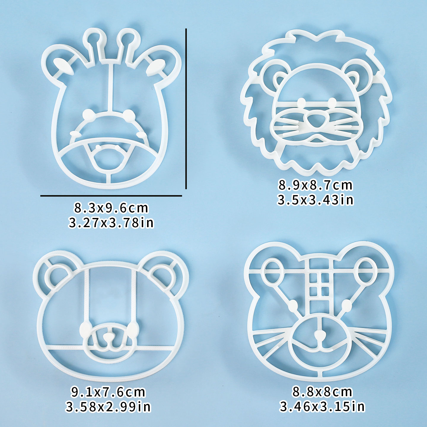 4 Pcs Animal Cookie Cutters Se - Model Kit Tank 评论和价格