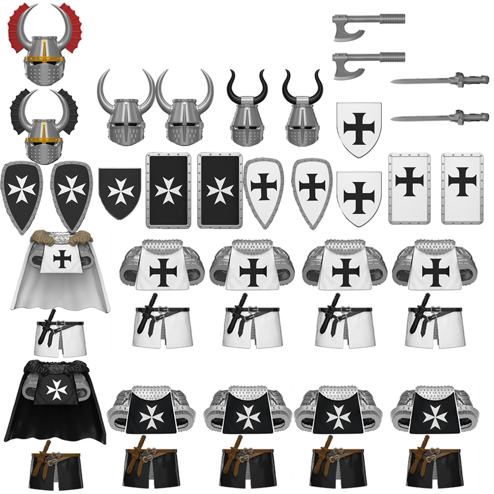 MOC Medieval Military War Knig - Model Kit Knight 评论和价格