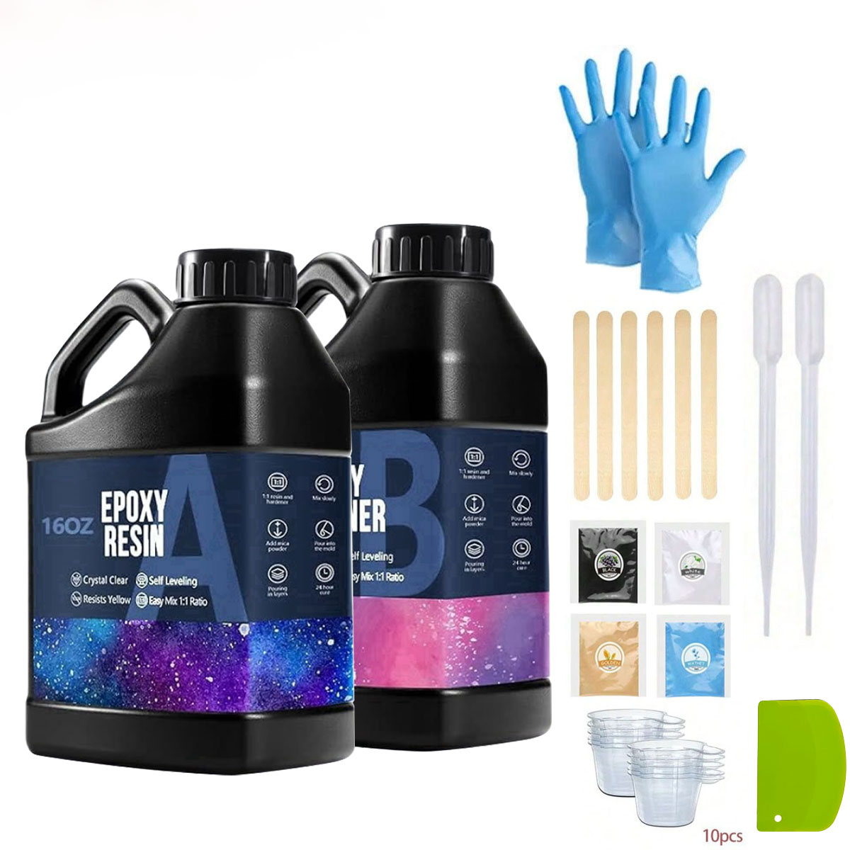 1000ml Crystal Clear Epoxy Res - Resin Kit Cast 评论和价格